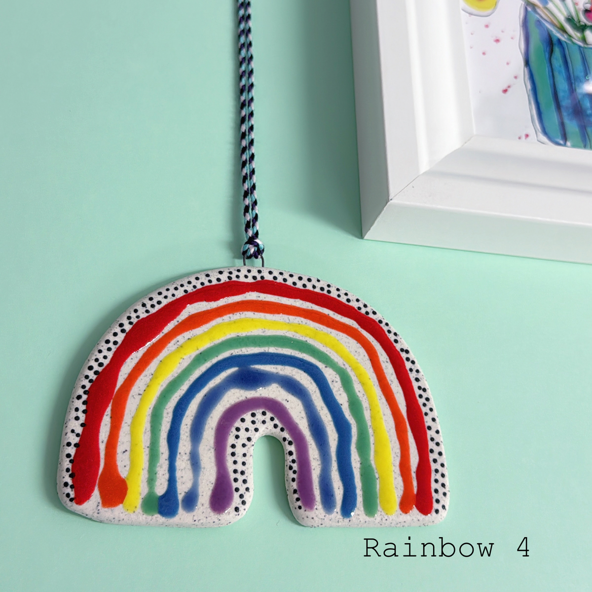 One of a kind RAINBOW TALISMAN Wall Art : Choose your design ~ Large Handmade Porcelain Ornament by Jo Kealley