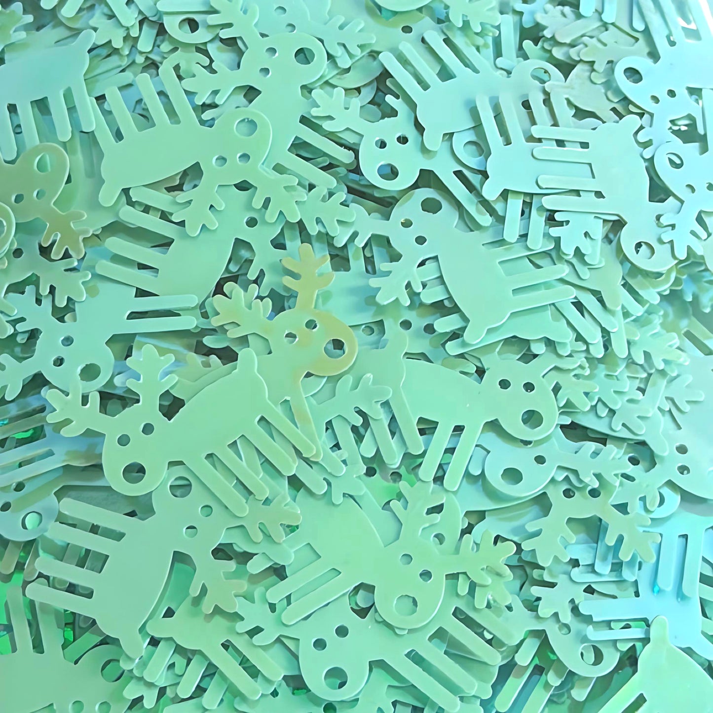 RUDOLPH GLITTER SPRINKLES - large 20mm x 25mm pieces Colour-shift & Holographic Glitter : choose your colour : Destash item