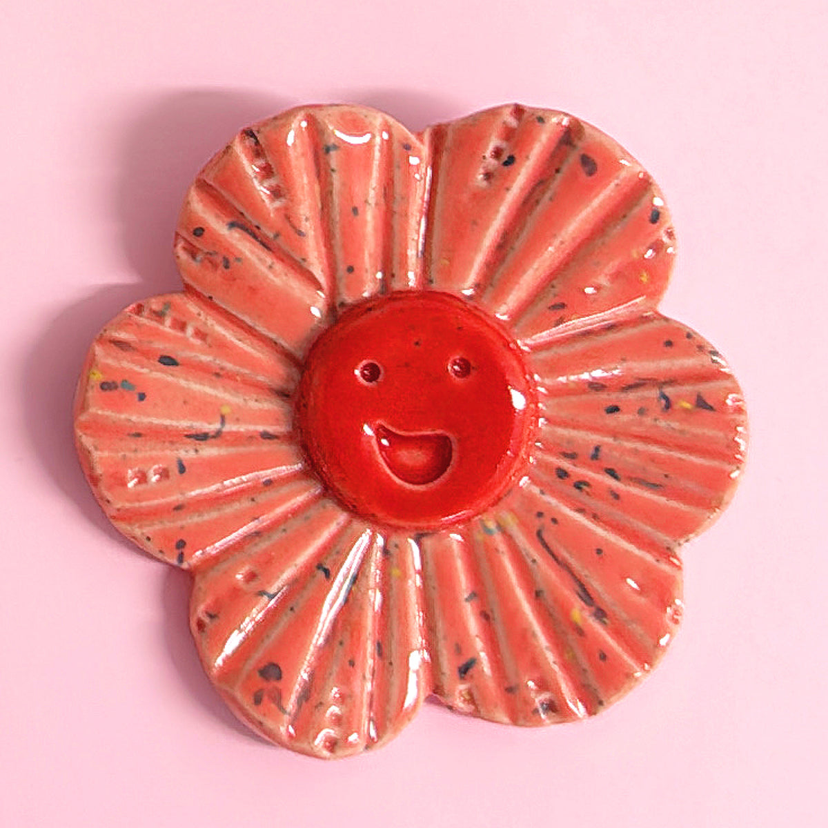 Peach Red Pink & Blue WALLFLOWERS Wall Art : Choose your design : Handmade Ceramic Ornaments by Jo Kealley
