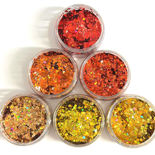 2mm & 3mm HOLOGRAPHIC DISCO DOTS : choose you colour : large black jar : Destash item