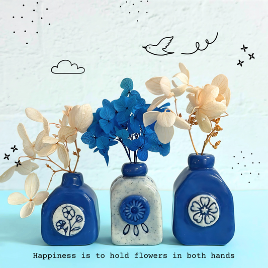 BOTANICA CERAMICA : Hello Little VASES : Choose your style : Handmade Ceramic VASES by Jo Kealley