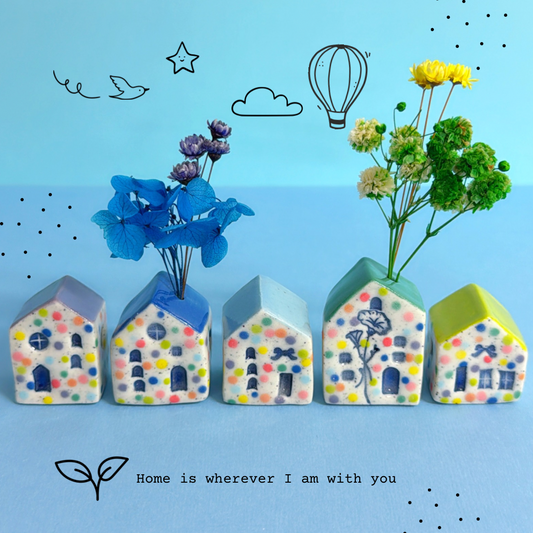 Hello Little HOMES : Small : Choose your design : Handmade Ceramic Vases & Sculptures by Jo Kealley