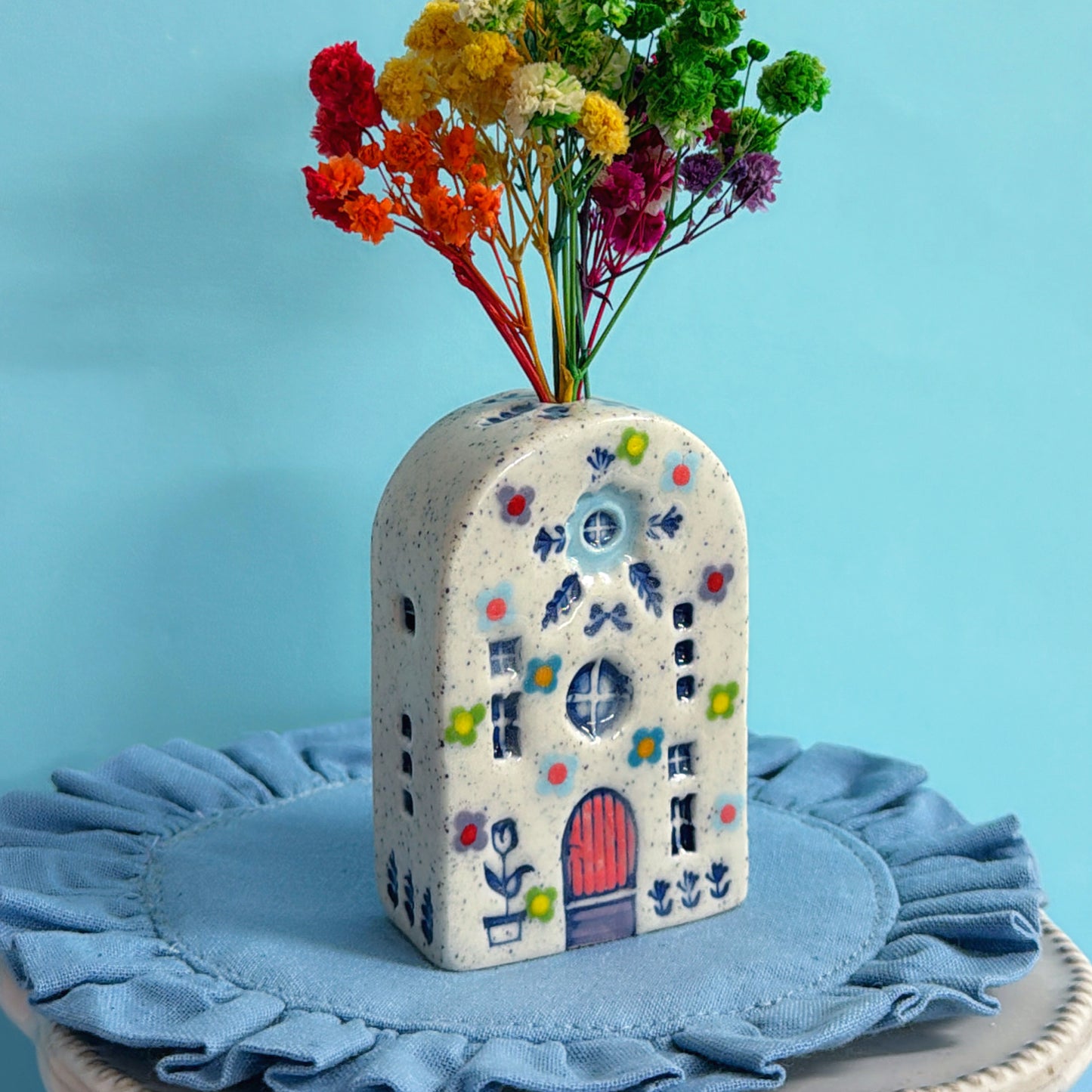 Hello Little FAERIE HOME Vase ~ Handmade Ceramic Home Vase by Jo Kealley
