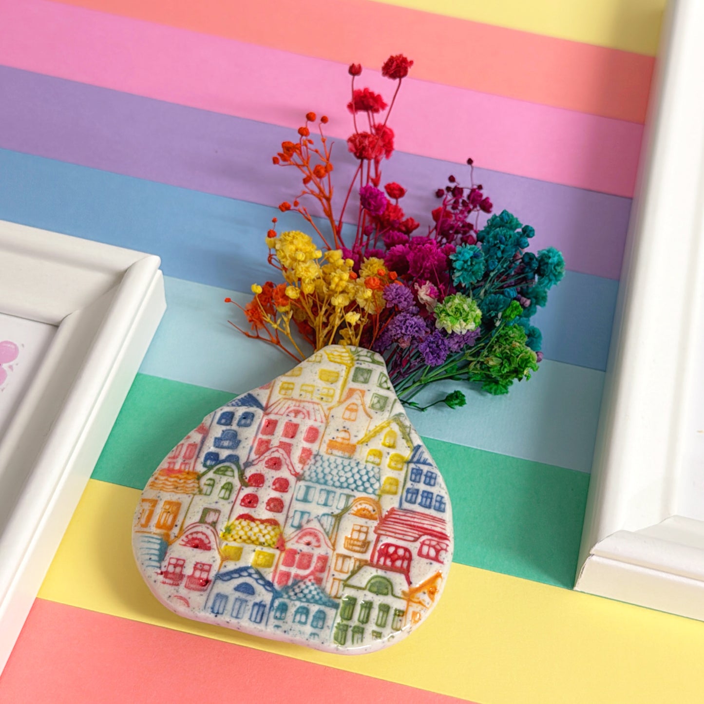 MY RAINBOW HOME ~ Handmade Ceramic Wall Vase by Jo Kealley