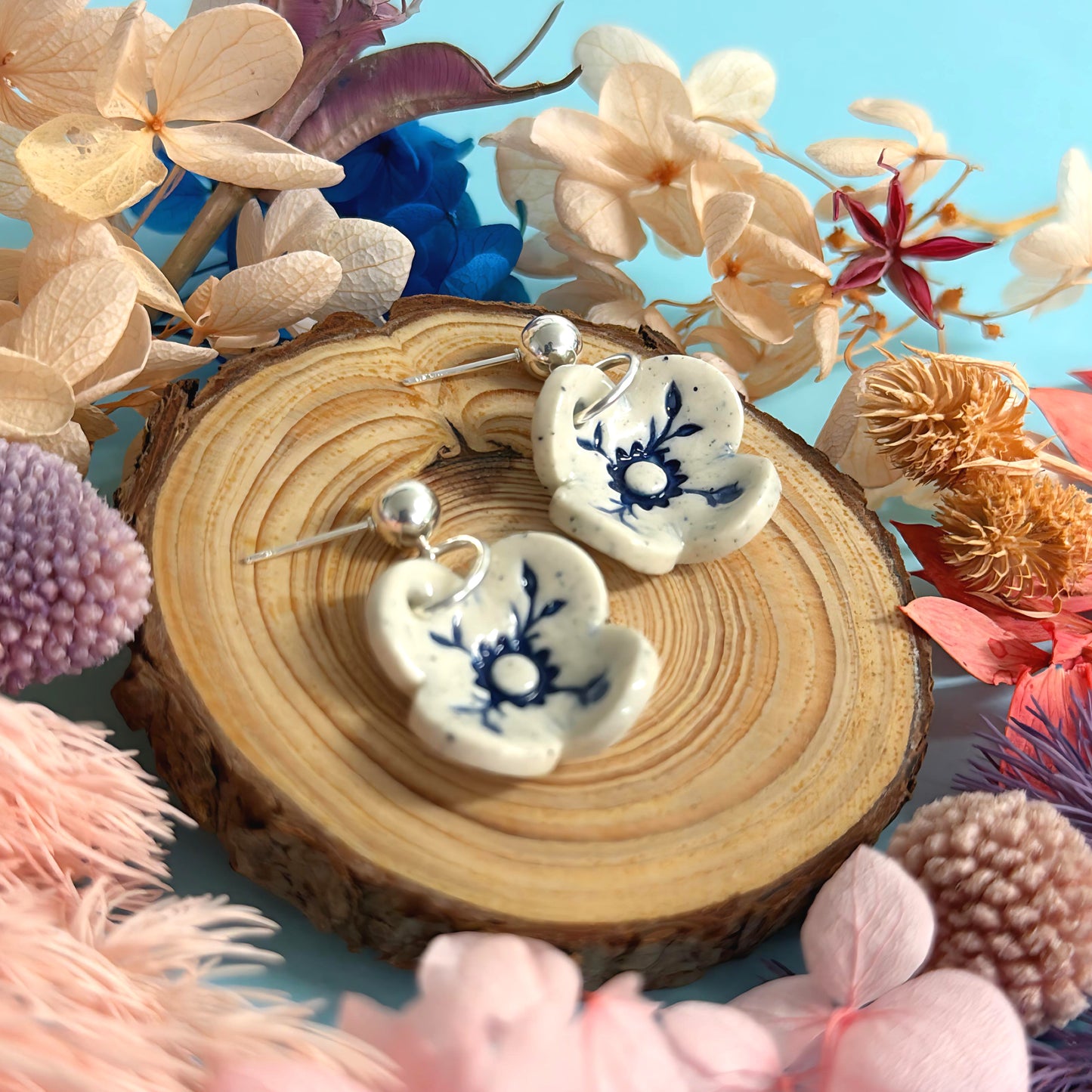 BOTANICA CERAMICA : PETITE : Ceramic Earrings by Jo Kealley
