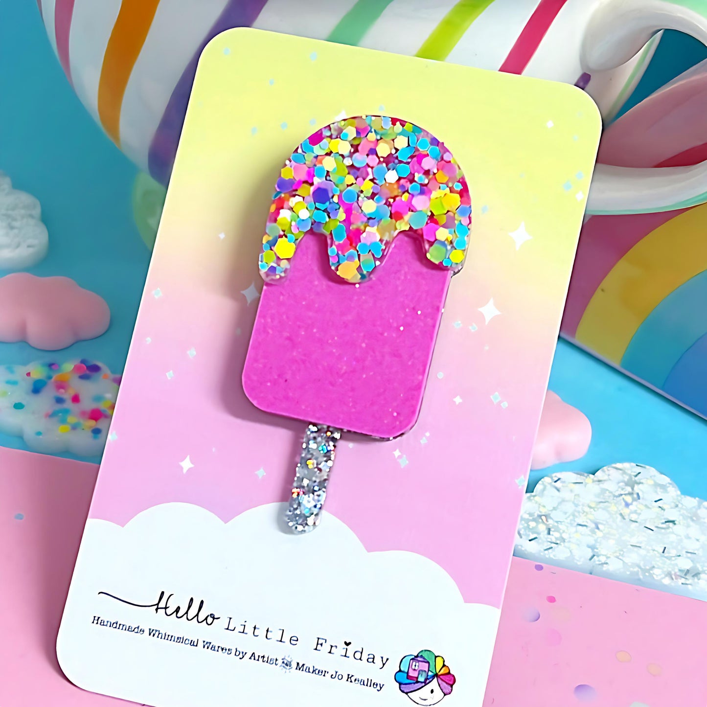 WE ALL SCREAM FOR ICE CREAM : Choose your flavour : Handmade Resin BROOCHES