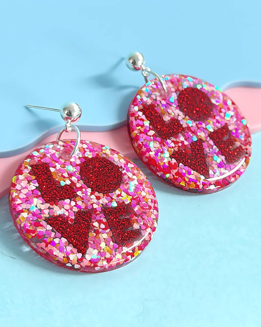 LOVE CONFETTI : Handmade Resin DROP earrings