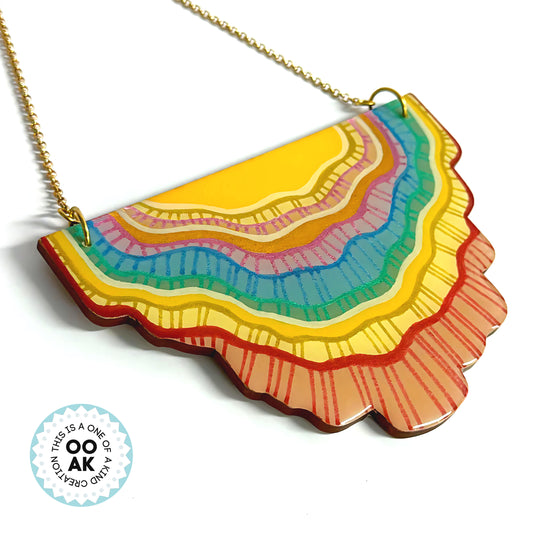 HLF ARCHIVE COLLECTION - GEODE - HANDPAINTED RESIN PENDANT