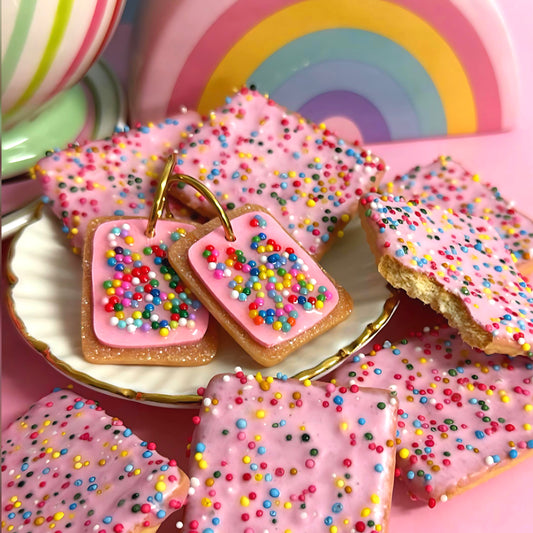HELLO LITTLE 100s & 1000s COOKIES : Handmade Resin DROP Earrings