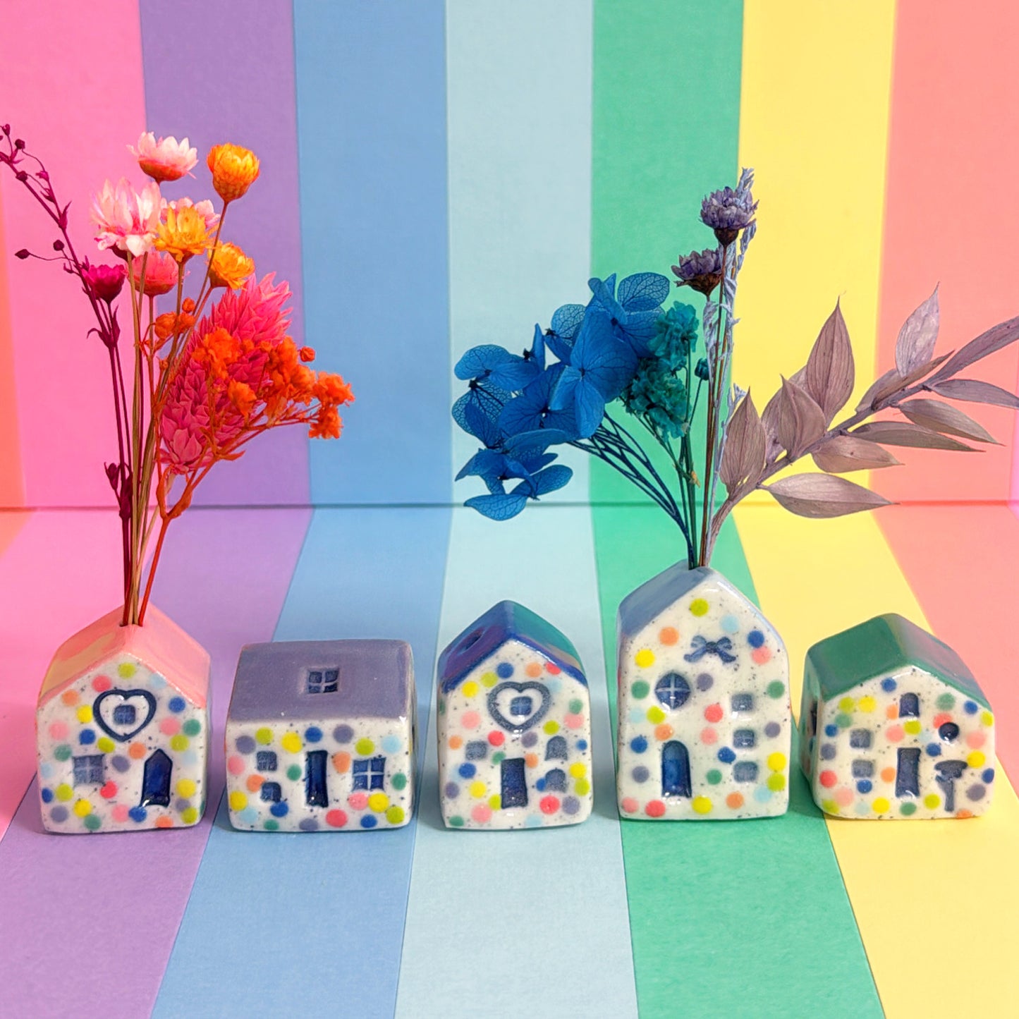 Hello Little HOMES : Small : Choose your design : Handmade Ceramic Vases & Sculptures by Jo Kealley