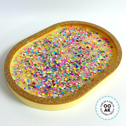 RAINBOW FAIRYBREAD SMALL TRAY- cast resin