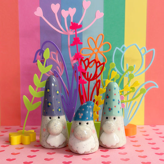 Hello Little {BIG} GNOMES : Choose your design : Handmade Ceramic Whimsies by Jo Kealley