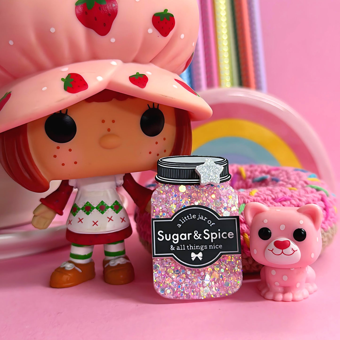 A LITTLE JAR OF : SUGAR & SPICE : Handmade Resin & Acrylic BROOCH