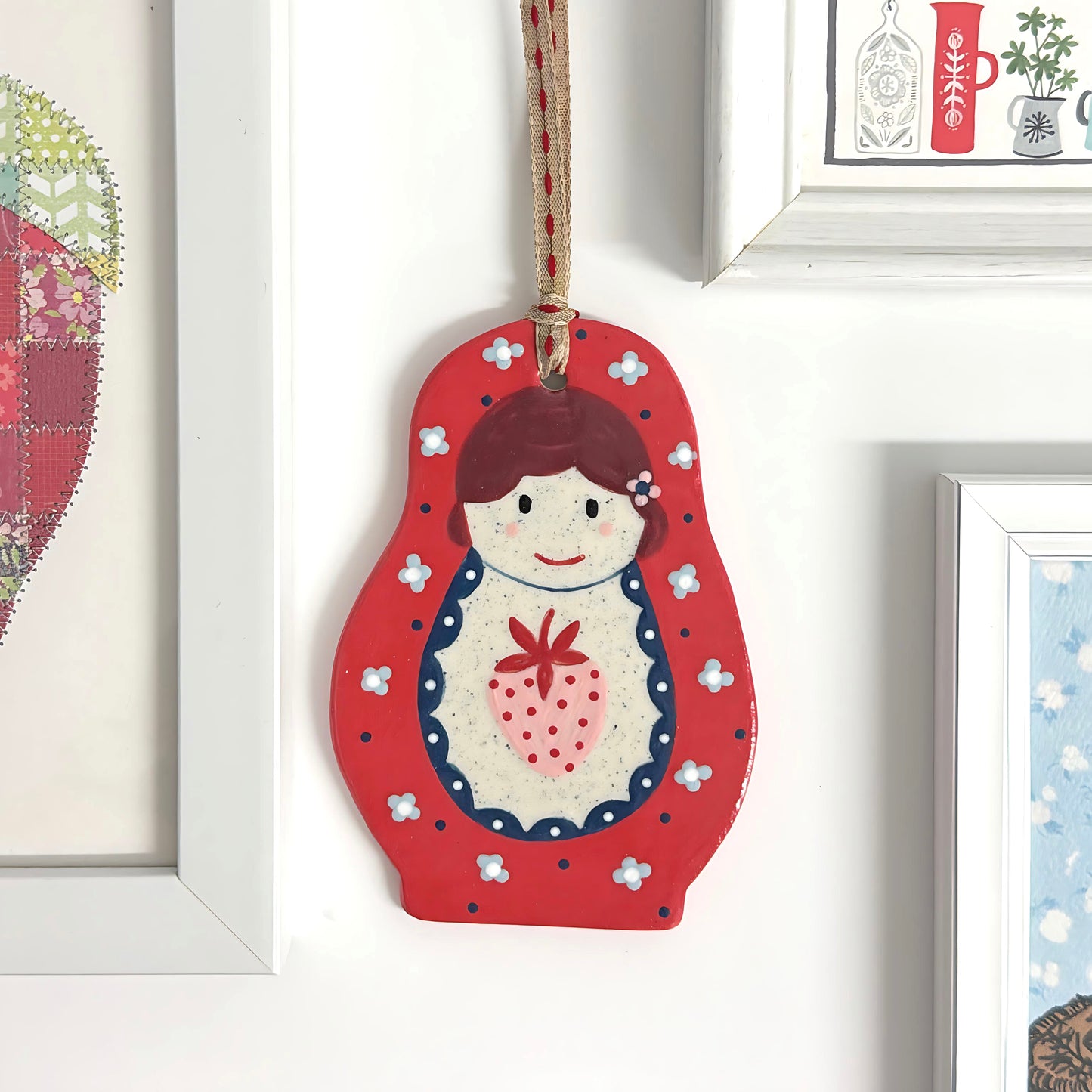 Hello Little BABUSHKAS : Choose your design : Handpainted Ceramic Wall Plaque Artwork by Jo Kealley