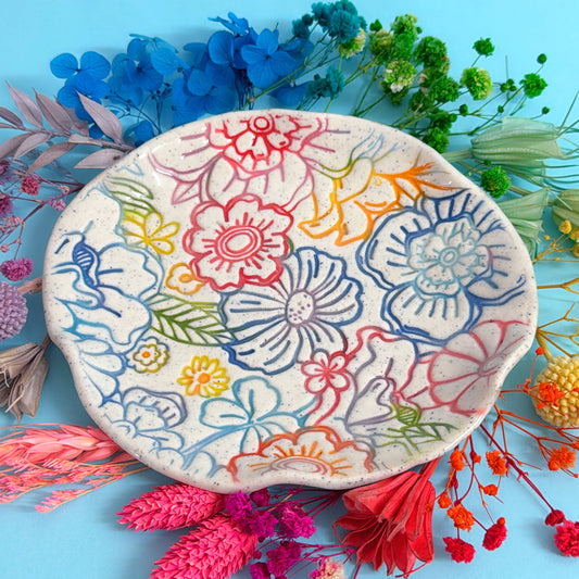 BOTANICA CERAMICA ~ Irene’s Garden Plate : Handmade Ceramic Treats & Tapas Dishes by Jo Kealley