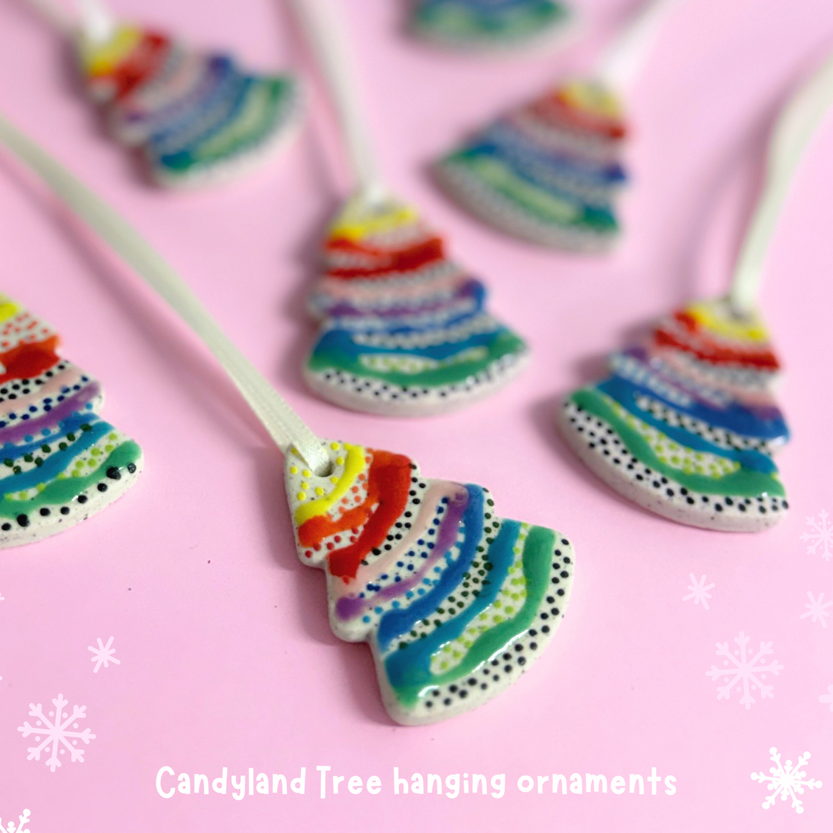 Candyland Trees : Handmade Ceramic Ornaments by Jo Kealley