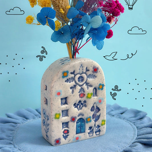 Hello Little FAERIE HOME Vase ~ Handmade Ceramic Home Vase by Jo Kealley