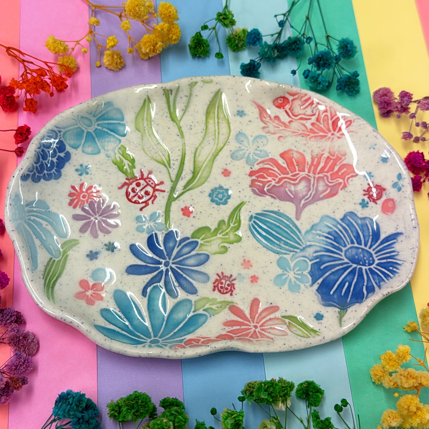 BOTANICA CERAMICA ~ Oval plate : Handmade Ceramic Treats & Tapas Dishes by Jo Kealley