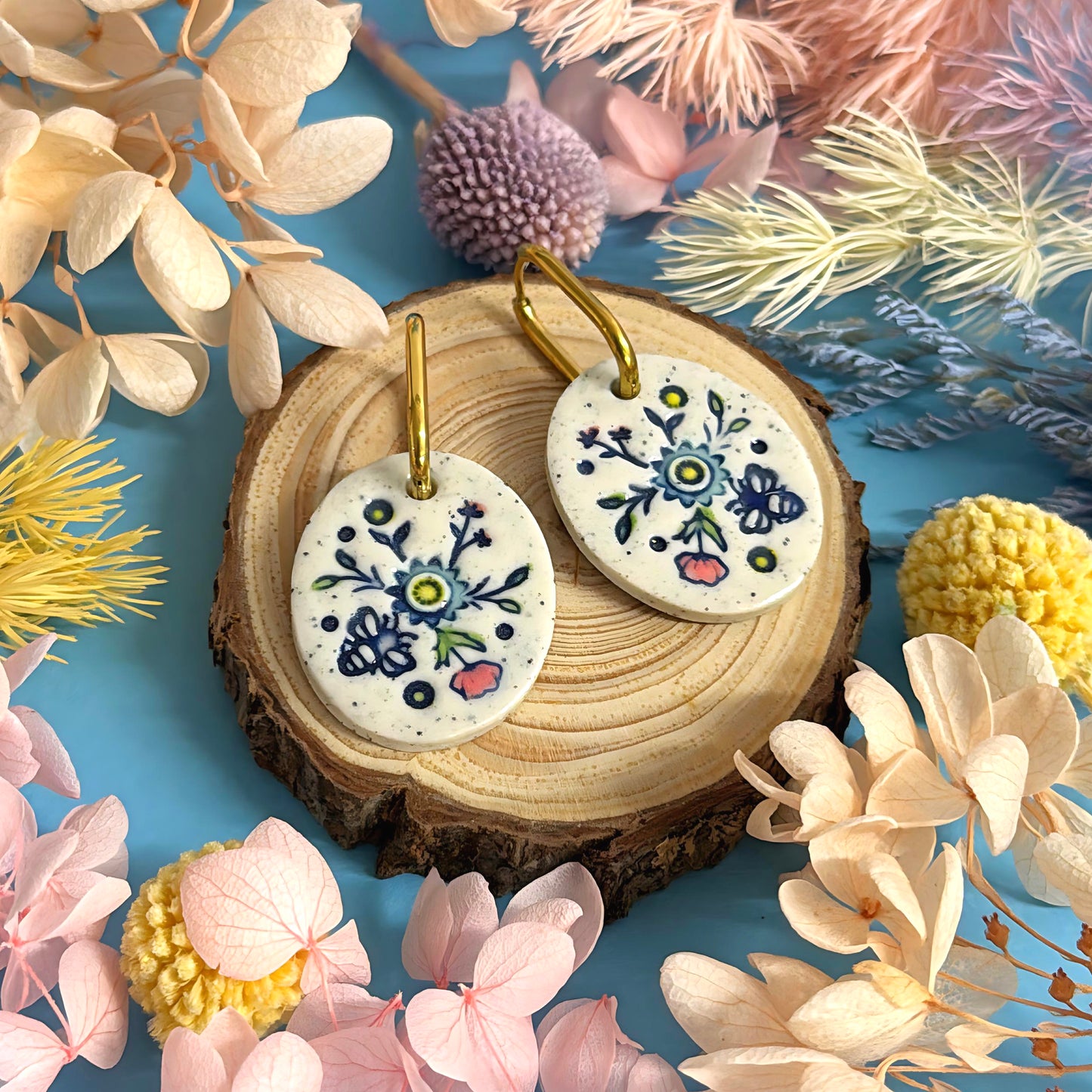 One of a kind : BOTANICA CERAMICA : Ceramic Earrings by Jo Kealley