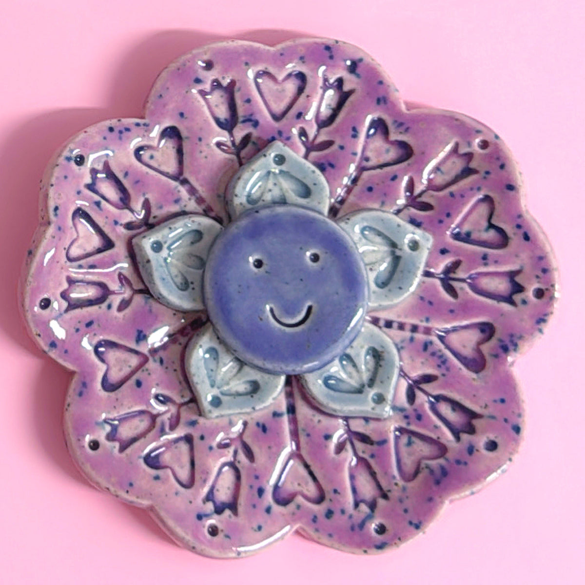 Lavender Lilac & Violet WALLFLOWERS Wall Art : Choose your design : Handmade Ceramic Ornaments by Jo Kealley