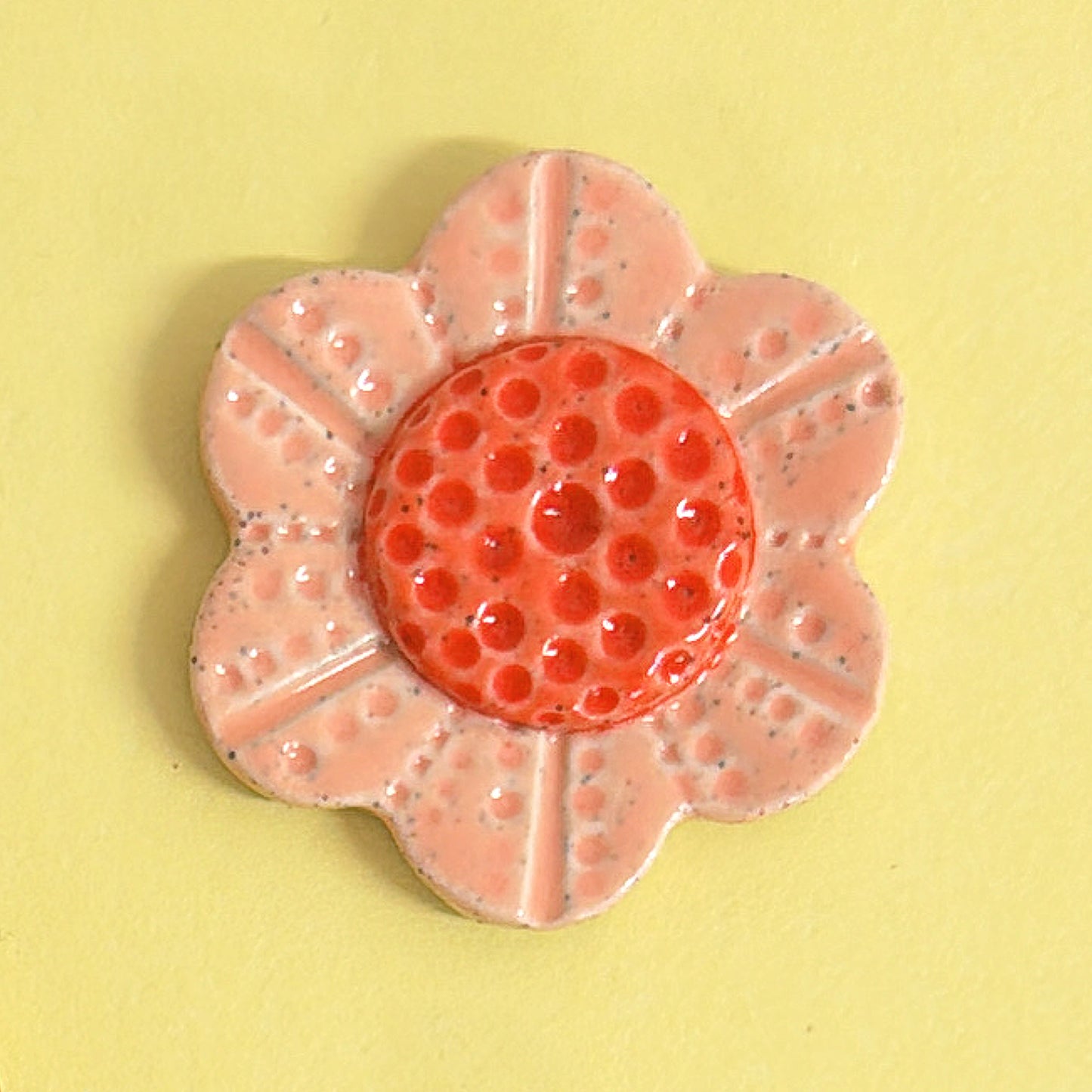 💛Yellow 🧡 Orange & Red ❤️ WALLFLOWERS Wall Art : Choose your design : Handmade Ceramic Ornaments by Jo Kealley