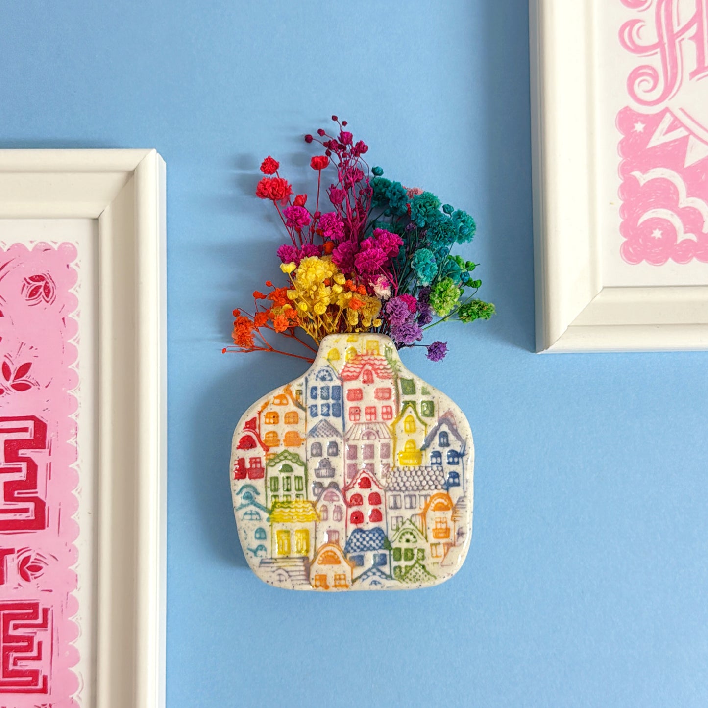 MY RAINBOW HOME ~ Handmade Ceramic Wall Vase by Jo Kealley