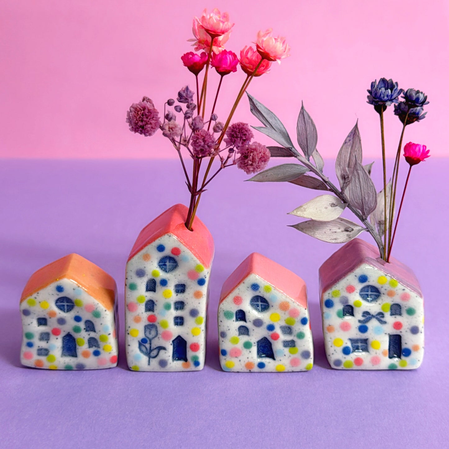 Hello Little HOMES : Small : Choose your design : Handmade Ceramic Vases & Sculptures by Jo Kealley