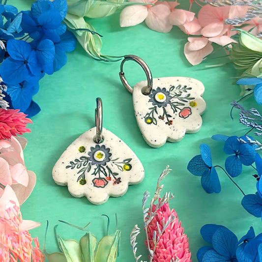 BOTANICA CERAMICA : Ceramic Earrings by Jo Kealley