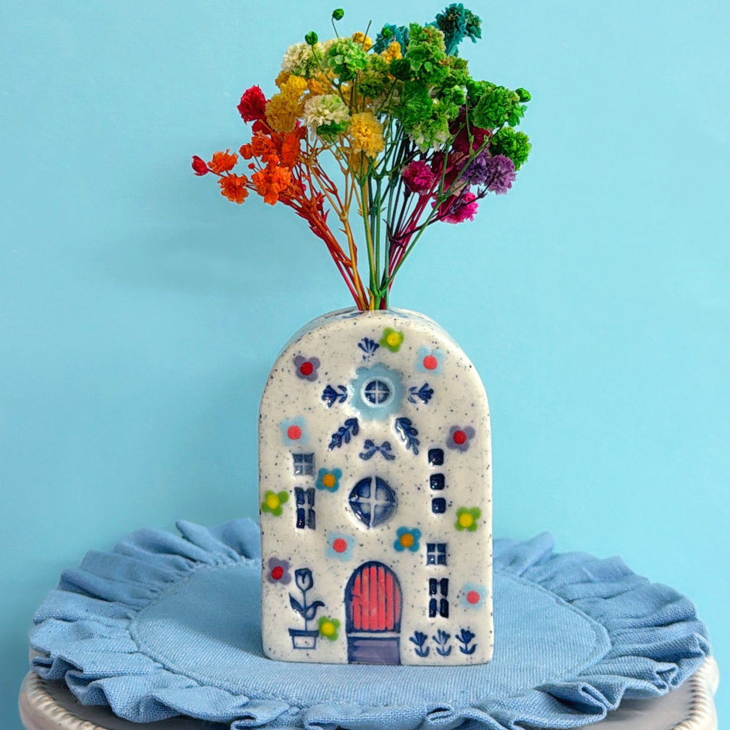 Hello Little FAERIE HOME Vase ~ Handmade Ceramic Home Vase by Jo Kealley