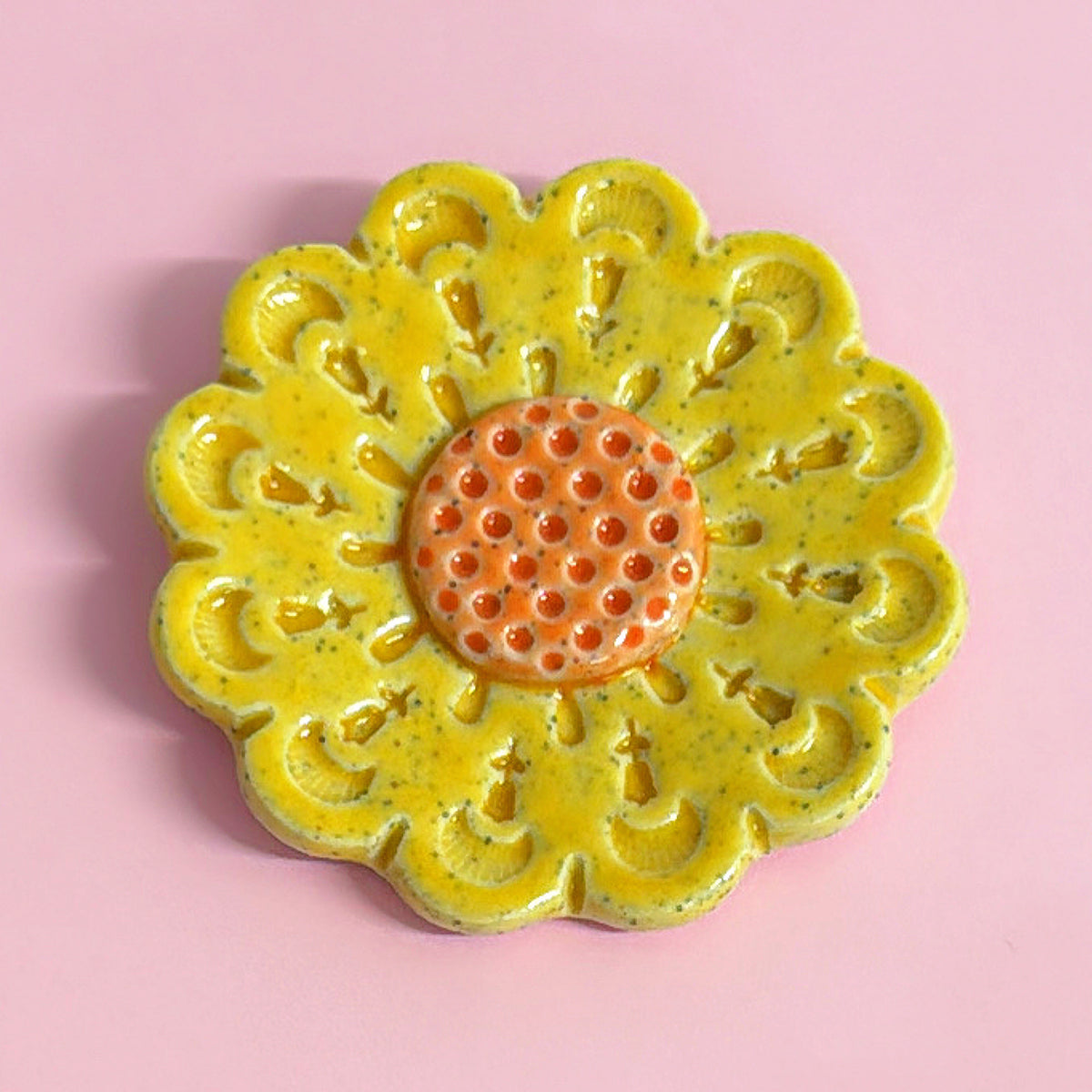 Sunshine Peach & Lilac WALLFLOWERS Wall Art : Choose your design : Handmade Ceramic Ornaments by Jo Kealley