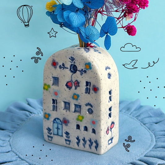 Hello Little FAERIE HOME Vase ~ Handmade Ceramic Home Vase by Jo Kealley