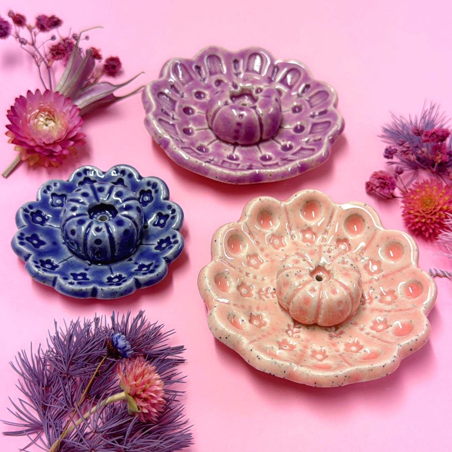 BOTANICA CERAMICA : Choose your design : Handmade Ceramic Incense Holder by Jo Kealley