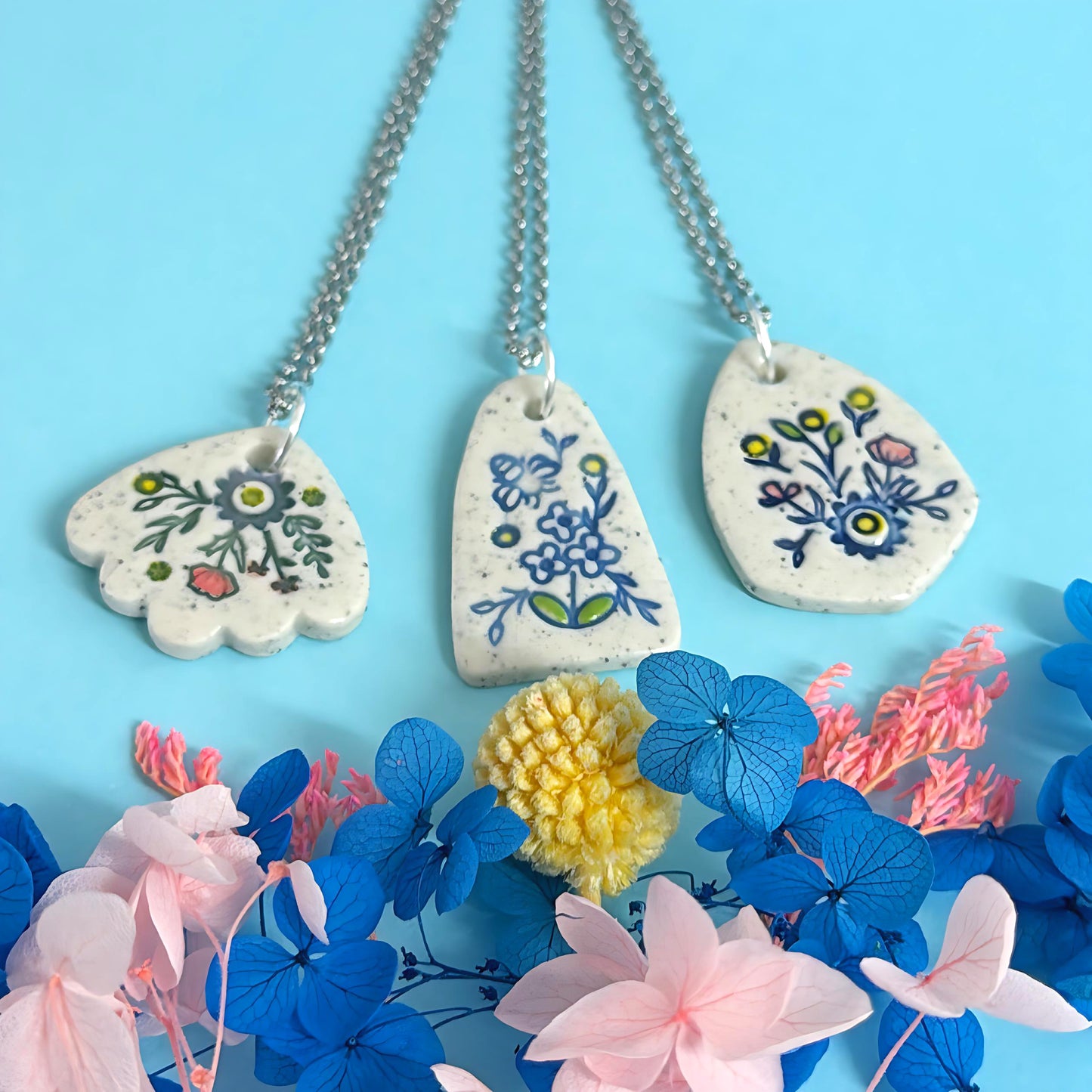 BOTANICA CERAMICA Pendants : Choose your design : Ceramic Pendants by Jo Kealley