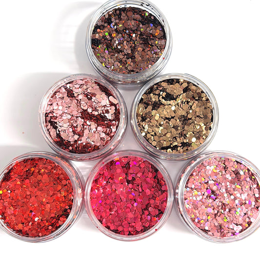 2mm & 3mm HOLOGRAPHIC DISCO DOTS : choose you colour : large black jar : Destash item