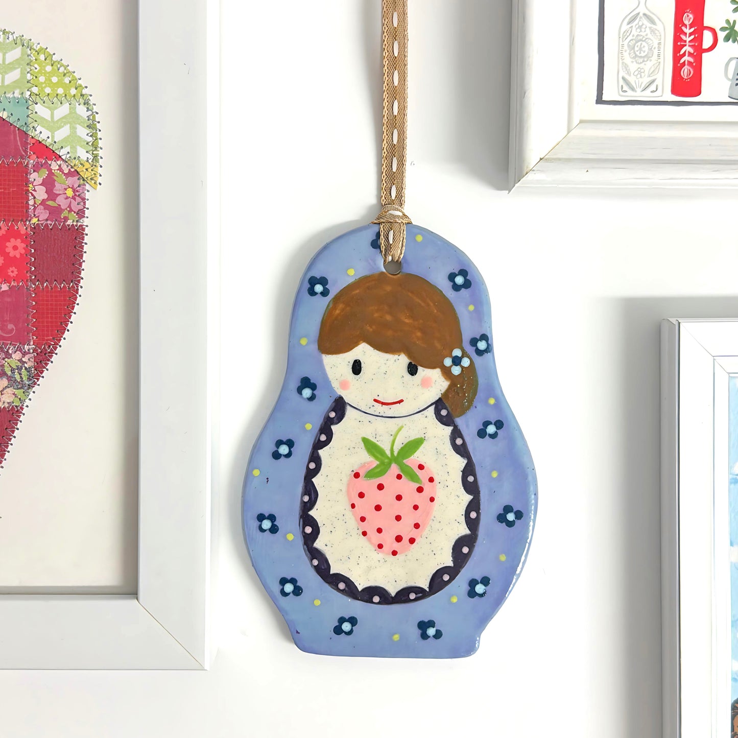 Hello Little BABUSHKAS : Choose your design : Handpainted Ceramic Wall Plaque Artwork by Jo Kealley