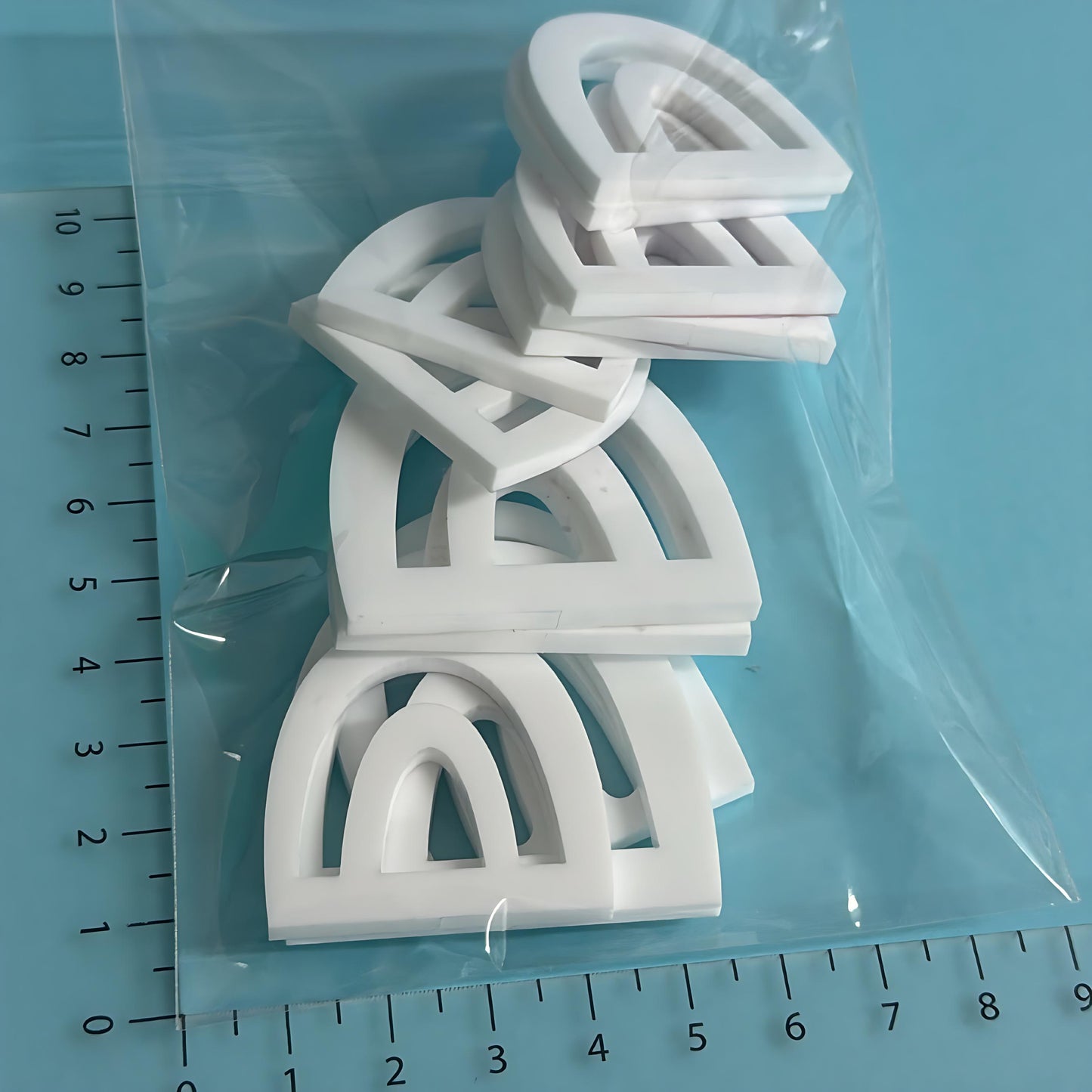 35mm & 45mm STRIPED RAINBOWS for drop earring size: 3mm white gloss Acrylic components : Destash item