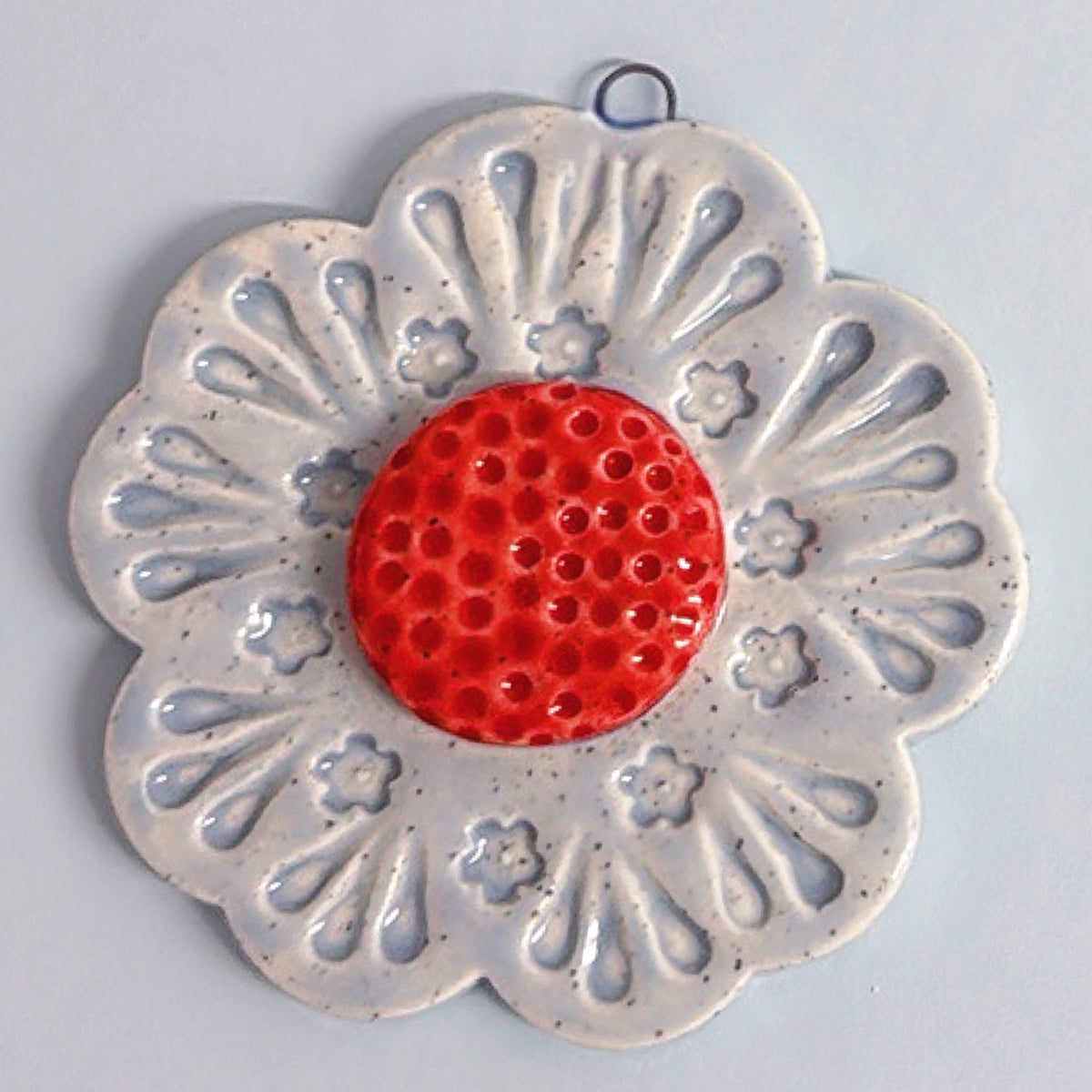 Ruby red Sky Blue & Cobalt 💙 WALLFLOWERS Wall Art : Choose your design : Handmade Ceramic Ornaments by Jo Kealley