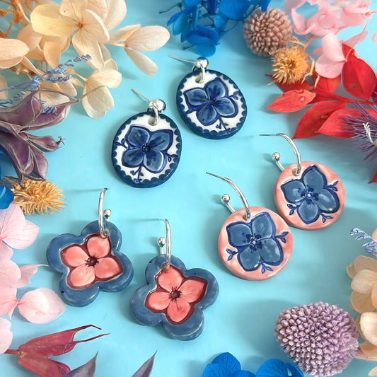 LE JARDIN : Choose your design : One of a kind Porcelain Earrings by Jo Kealley