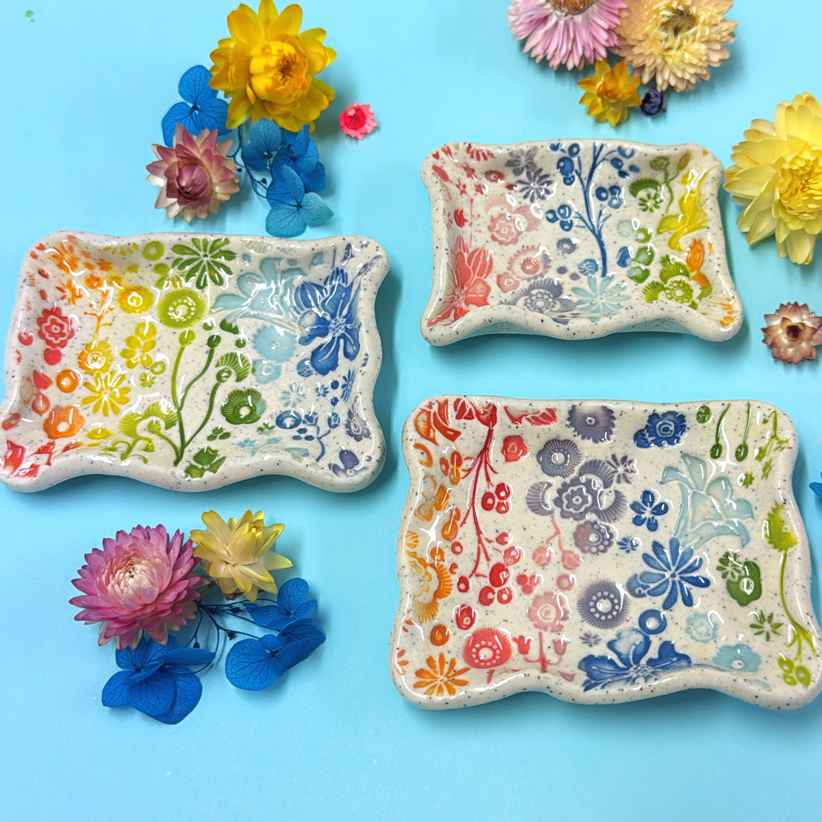 Small rectangular dish : choose your design ~ BOTANICA CERAMICA Treats & Tapas Collection Handmade Ceramic by Jo Kealley