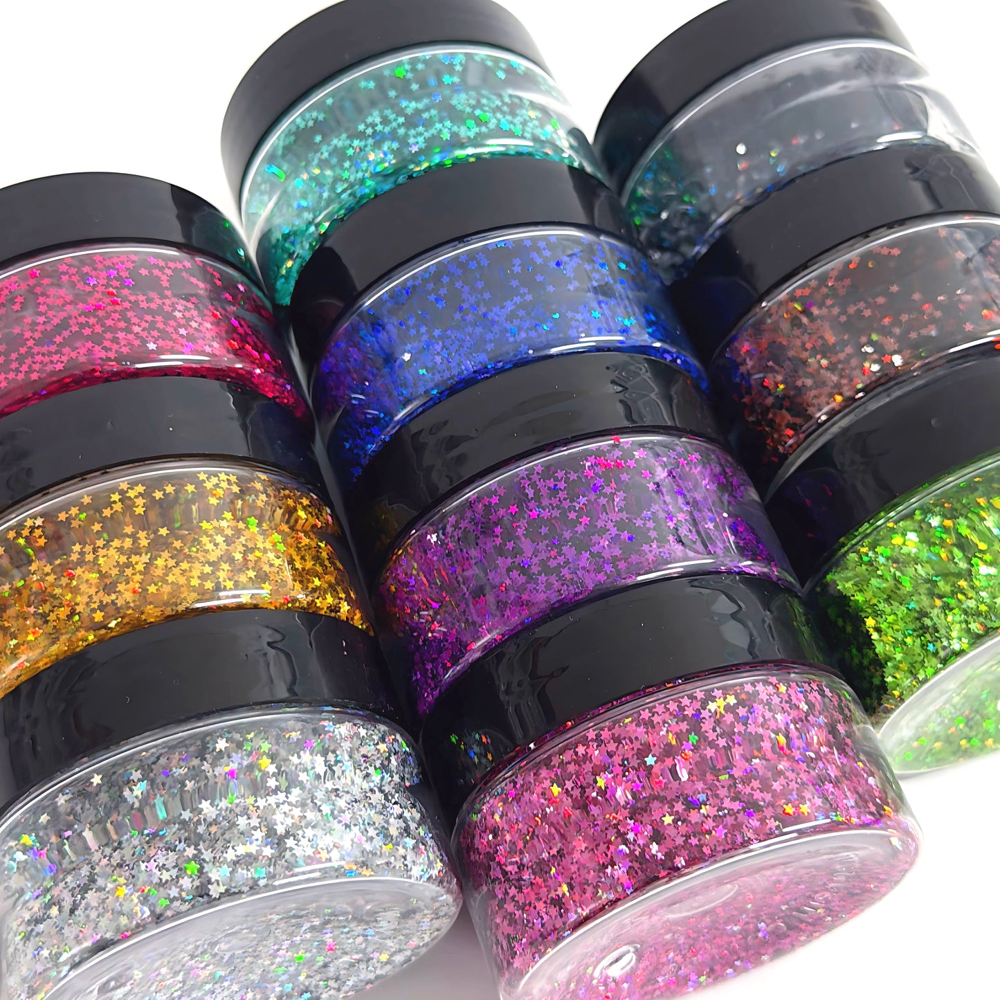 TINY STARS : Colour-shift Holographic Glitter : choose your colour : medium white jar : Destash item