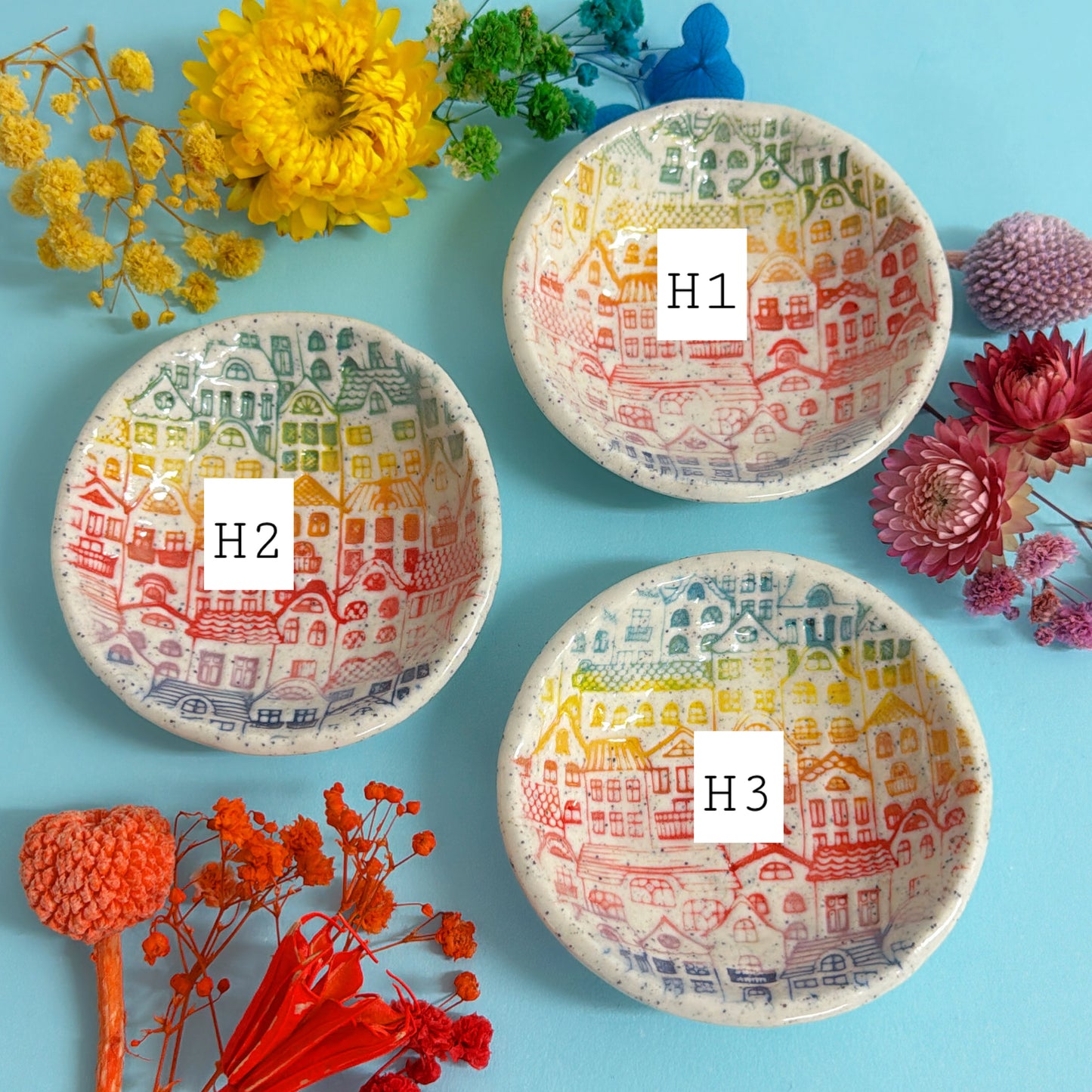 MY RAINBOW HOME ~ Small Bowl : Handmade Ceramic Treats & Tapas Dishes by Jo Kealley