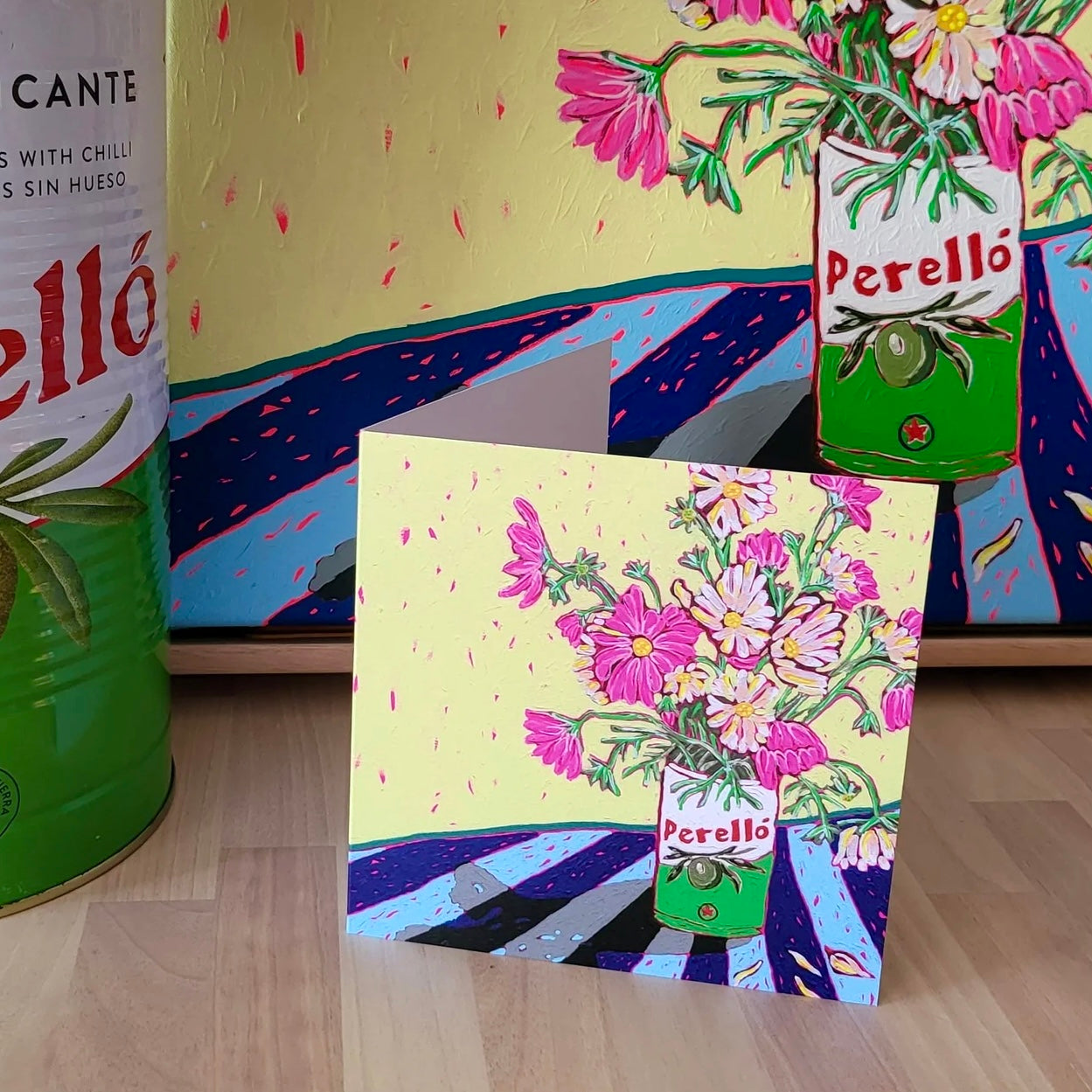 GREETING CARD - 'Perello Still Life in The Springtime' by Di Nowinski Art