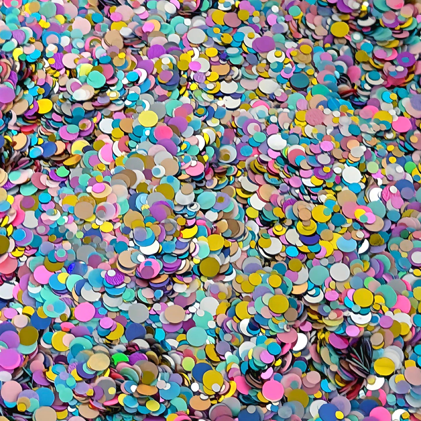 BIRTHDAY CAKE DOTS : CUSTOM HLF Mix : Colour-shift Holographic Glitter :: medium white jar : Destash item