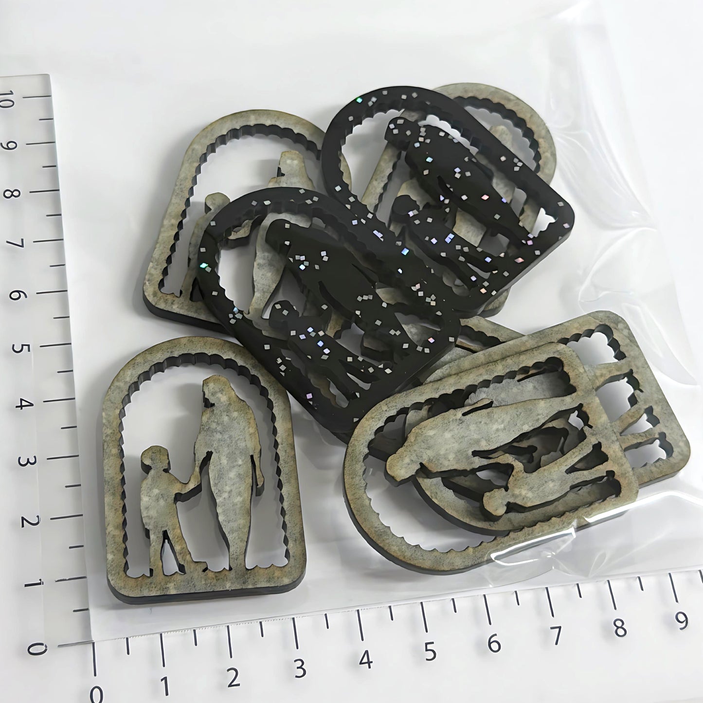 45mm FRIENDS : Black Gloss Acrylic components : Destash item