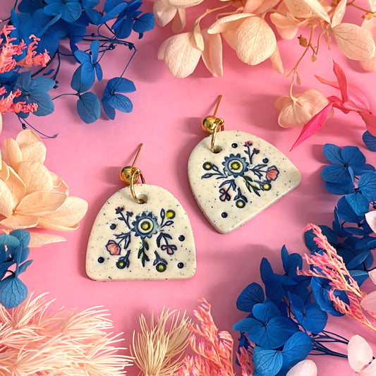 BOTANICA CERAMICA : Ceramic Earrings by Jo Kealley