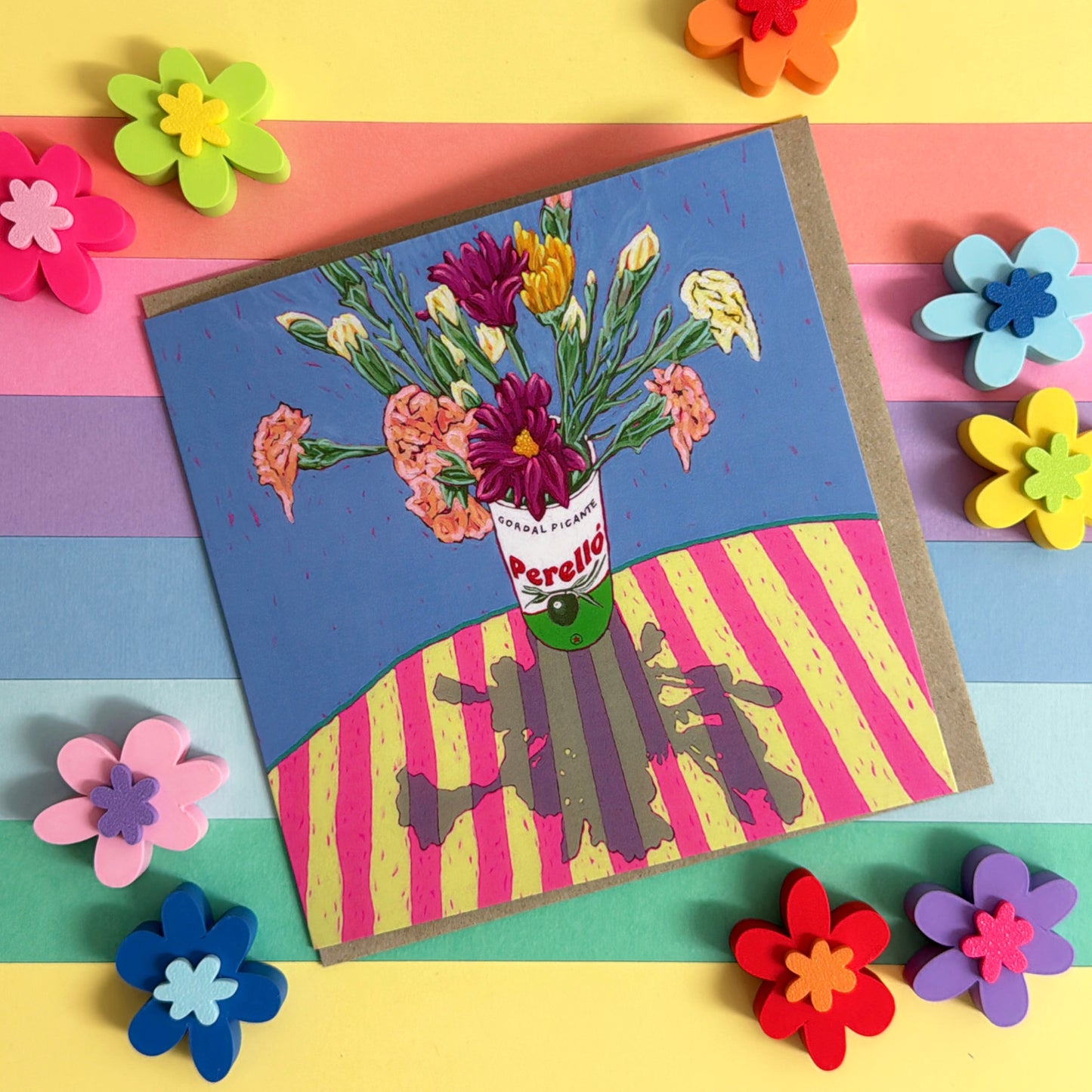 GREETING CARD - 'Perello Still Life' by Di Nowinski Art