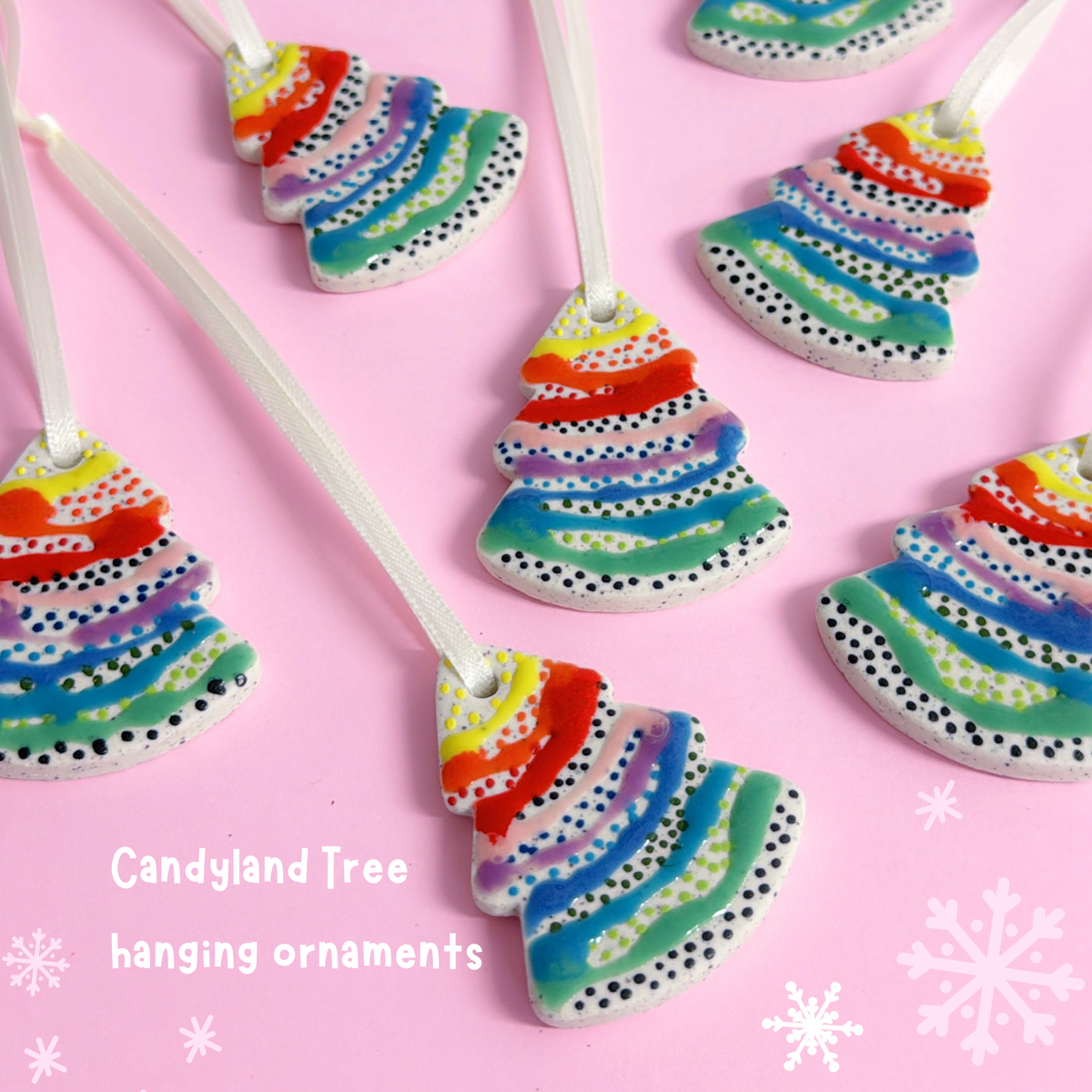 Candyland Trees : Handmade Ceramic Ornaments by Jo Kealley