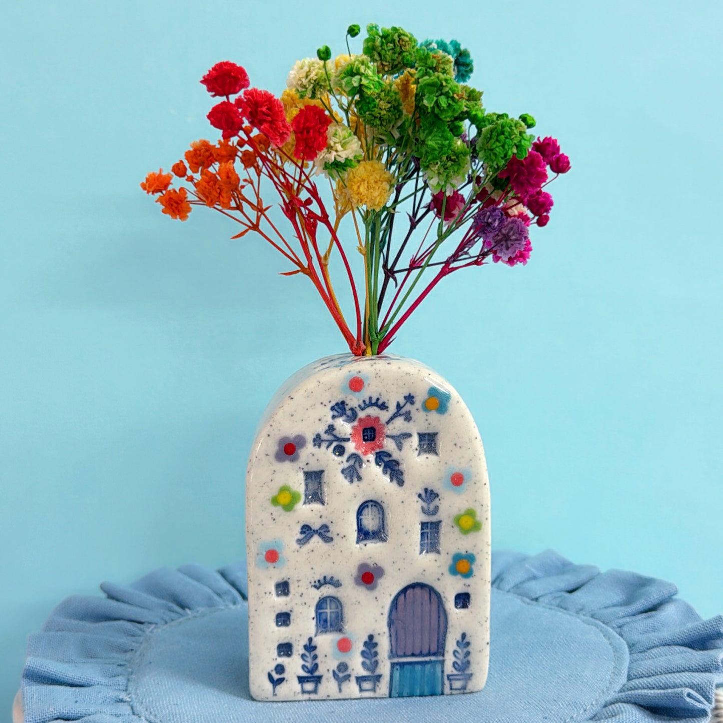 Hello Little FAERIE HOME Vase ~ Handmade Ceramic Home Vase by Jo Kealley