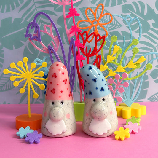 Perfectly imperfect: Hello Little {BIG} GNOMES : Choose your design : Handmade Ceramic Whimsies by Jo Kealley