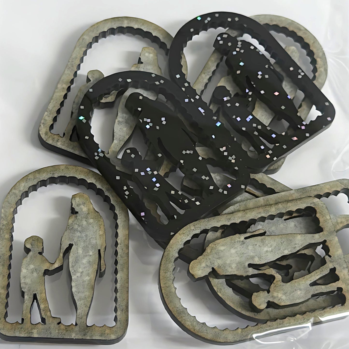 45mm FRIENDS : Black Gloss Acrylic components : Destash item